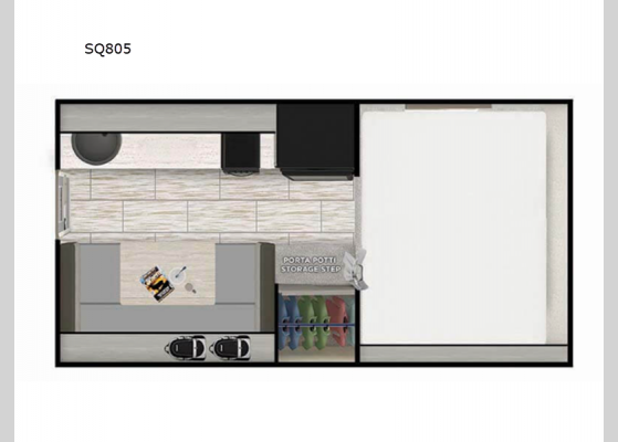 Floorplan - 2025 Squire Truck Campers SQ805 Truck Camper