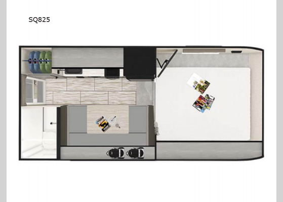 Floorplan - 2025 Squire Truck Campers SQ825 Truck Camper