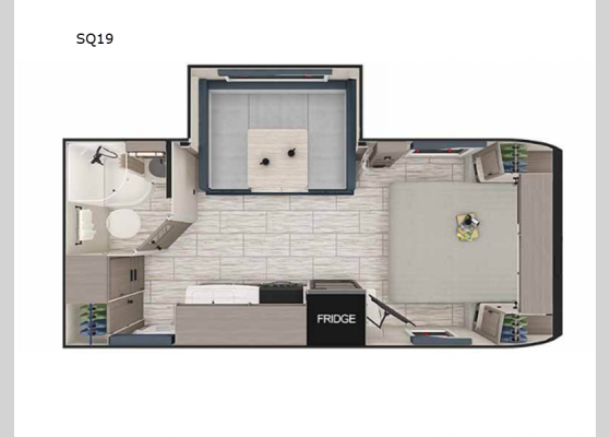 Floorplan - 2025 Squire SQ19 Travel Trailer