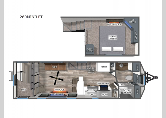 Floorplan - 2025 Puma Destination 260MINILFT Destination Trailer