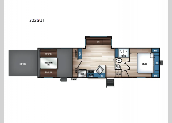 Floorplan - 2025 Vengeance Rogue SUT 323SUT Toy Hauler Fifth Wheel