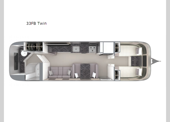 Floorplan - 2025 Classic 33FB Twin Travel Trailer