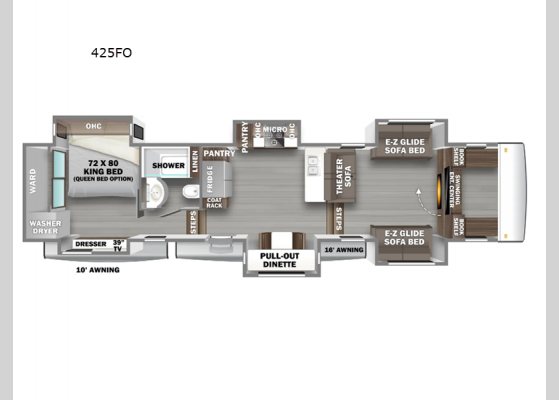 Floorplan - 2025 RiverStone 425FO Fifth Wheel