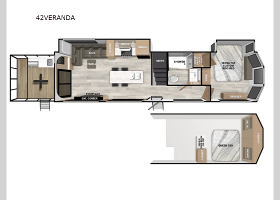 Floorplan - 2025 Wildwood Grand Lodge 42VERANDA Destination Trailer