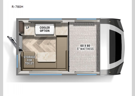 Floorplan - 2024 Real-Lite R-780H Truck Camper