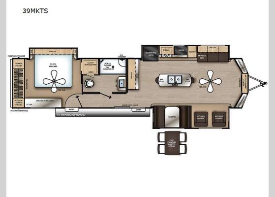 Floorplan - 2023 Catalina Destination Series 39MKTS Destination Trailer