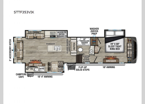 Floorplan - 2025 SportTrek Touring Edition STTF353VIK Fifth Wheel