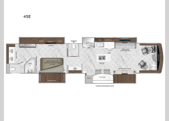 Floorplan - 2025 American Eagle 45E Motor Home Class A - Diesel