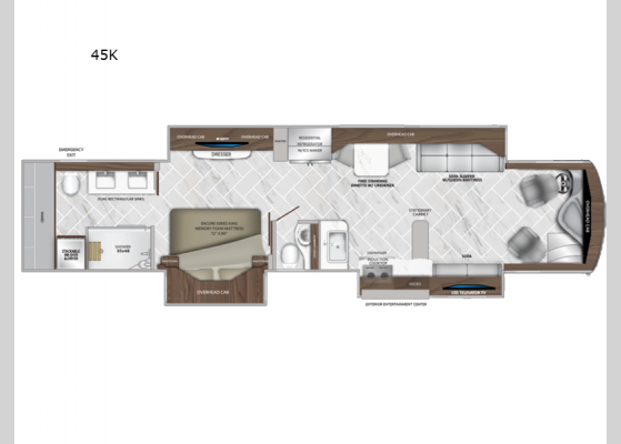 Floorplan - 2025 American Eagle 45K Motor Home Class A - Diesel