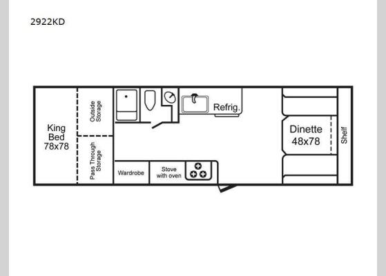 Floorplan - 2024 2922 Series 2922KD Travel Trailer