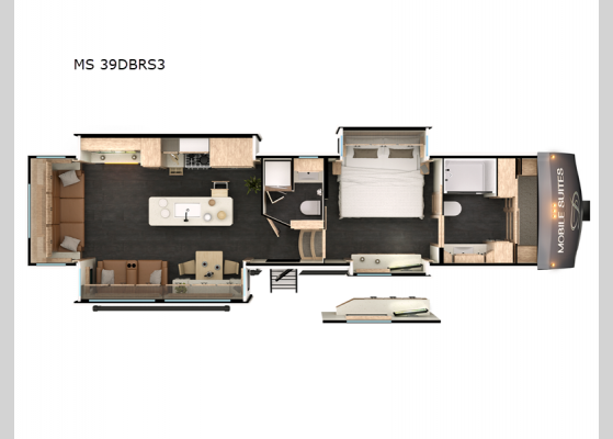 Floorplan - 2025 Mobile Suites MS 39DBRS3 Fifth Wheel