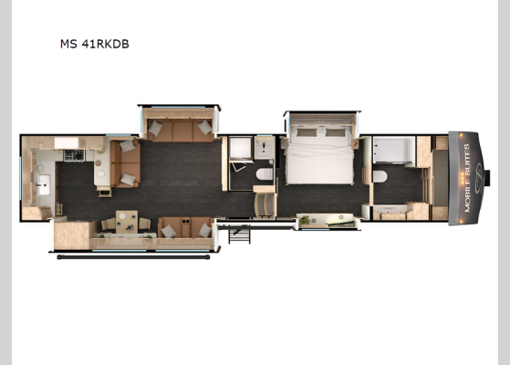 Floorplan - 2025 Mobile Suites MS 41RKDB Fifth Wheel