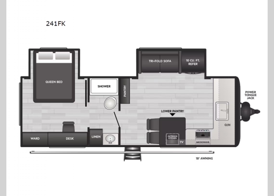 Floorplan - 2025 Springdale 241FK Travel Trailer