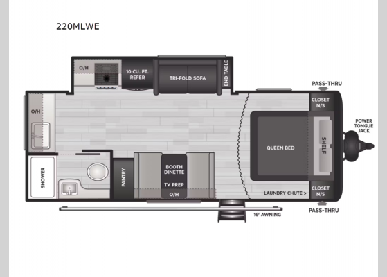 Floorplan - 2025 Springdale 220MLWE Travel Trailer