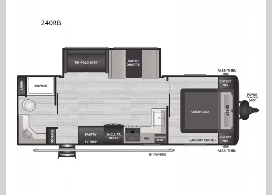 Floorplan - 2025 Springdale 240RB Travel Trailer