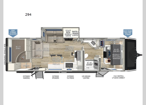 Floorplan - 2026 Model I 294 Travel Trailer
