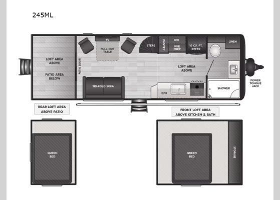 Floorplan - 2025 Springdale 245ML Travel Trailer