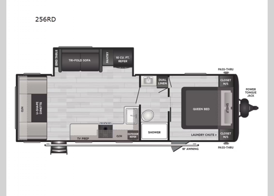 Floorplan - 2025 Springdale 256RD Travel Trailer