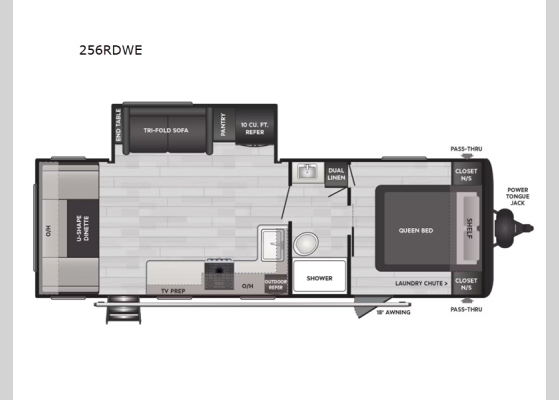 Floorplan - 2025 Springdale 256RDWE Travel Trailer