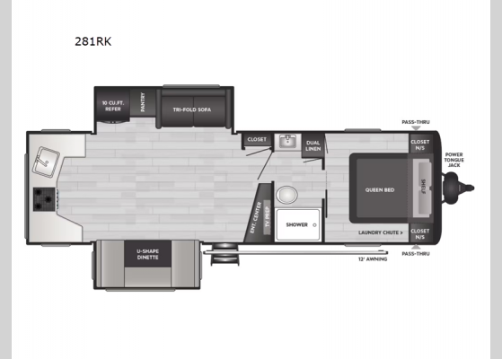 Floorplan - 2025 Springdale 281RK Travel Trailer