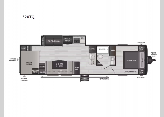 Floorplan - 2025 Springdale 320TQ Travel Trailer