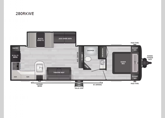 Floorplan - 2025 Springdale 280RKWE Travel Trailer