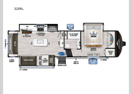 Floorplan - 2025 Ahara 325RL Fifth Wheel