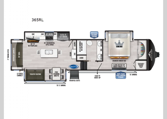 Floorplan - 2025 Ahara 365RL Fifth Wheel