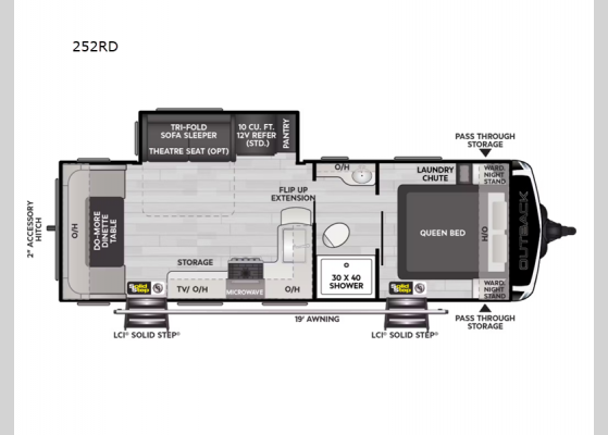 Floorplan - 2025 Outback 252RD Travel Trailer