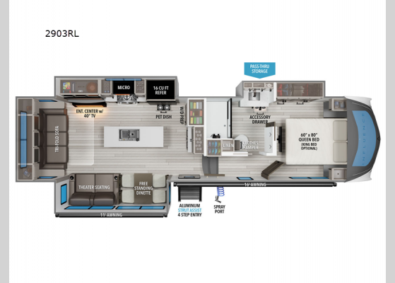 Floorplan - 2025 Influence 2903RL Fifth Wheel