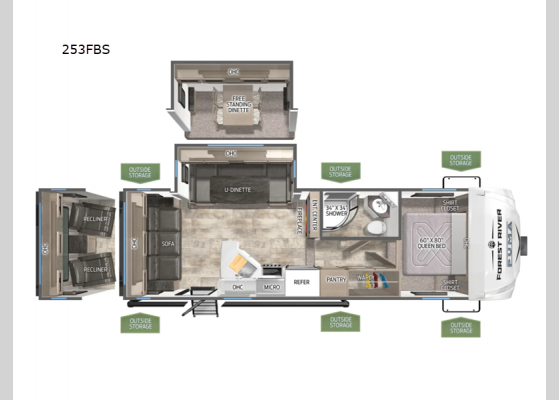 Floorplan - 2025 Puma 253FBS Fifth Wheel