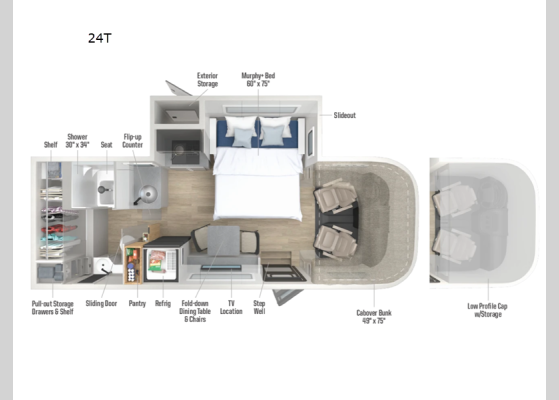 Floorplan - 2026 View 24T Motor Home Class C - Diesel