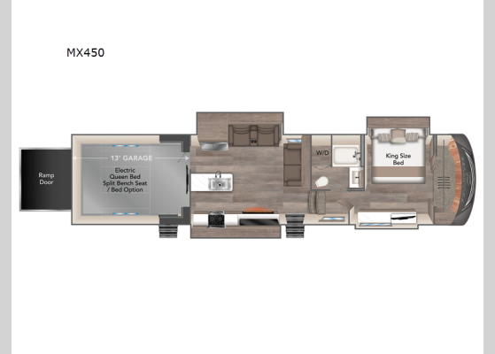 Floorplan - 2024 FullHouse MX450 Toy Hauler Fifth Wheel