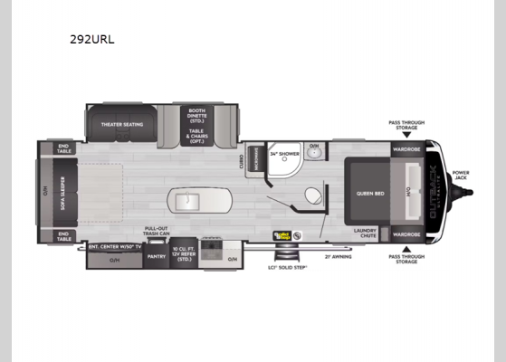 Floorplan - 2024 Outback Ultra Lite 292URL Travel Trailer