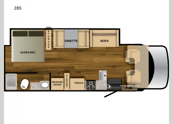 Floorplan - 2024 Verrado 28S Motor Home Super C - Diesel