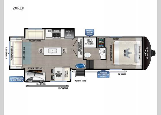 Floorplan - 2024 Tandara 28RLK Fifth Wheel