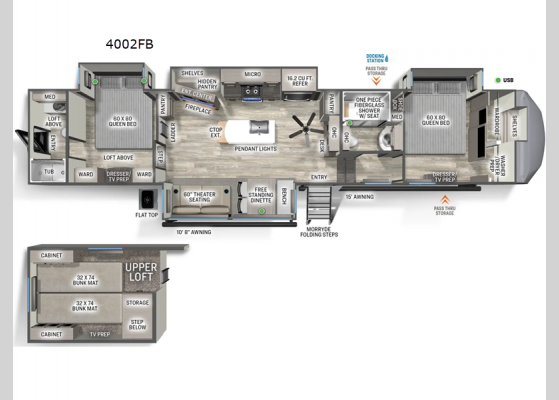 Floorplan - 2025 Sierra 4002FB Fifth Wheel