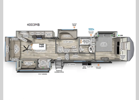 Floorplan - 2025 Sierra 4003MB Fifth Wheel