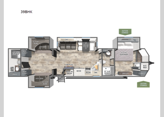 Floorplan - 2026 Puma Vista 39BHK Destination Trailer