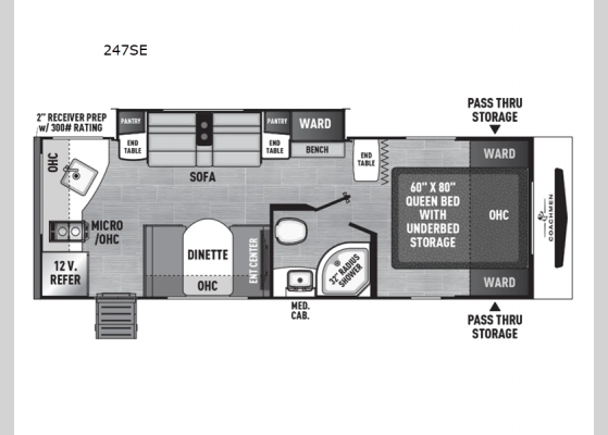 Floorplan - 2025 Freedom Express Select 247SE Travel Trailer