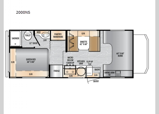 Floorplan - 2025 Entrada 2000NS Motor Home Class C