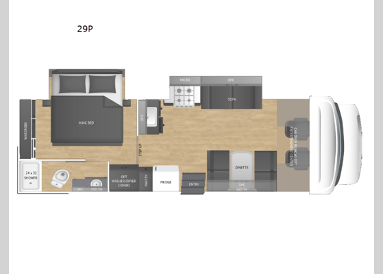 Floorplan - 2026 Phantom 29P Motor Home Class C