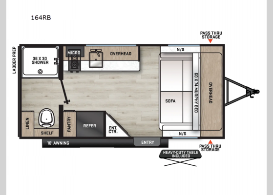 Floorplan - 2024 Catalina Summit Series 7 164RB Travel Trailer