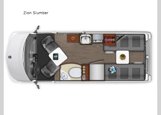 Floorplan - 2024 Roadtrek Zion Slumber Motor Home Class B