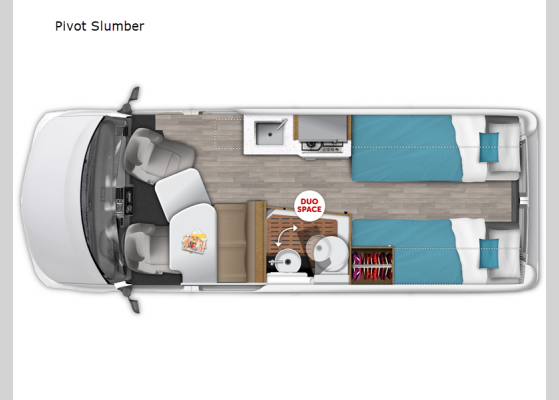 Floorplan - 2024 Roadtrek Pivot Slumber Motor Home Class B