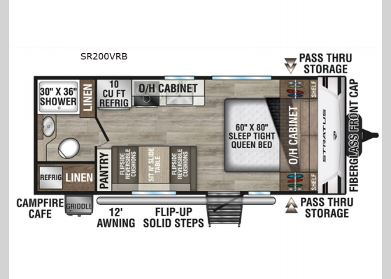 Floorplan - 2025 Stratus SR200VRB Travel Trailer