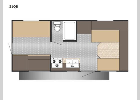Floorplan - 2023 Sun Lite 21QB Travel Trailer