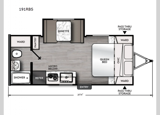 Floorplan - 2024 Apex Nano 191RBS Travel Trailer