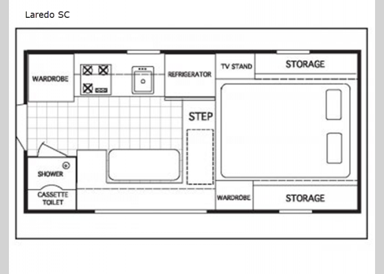 Floorplan - 2024 Northstar Hardside Laredo SC Truck Camper