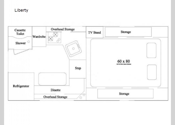 Floorplan - 2024 Northstar Hardside Liberty Truck Camper